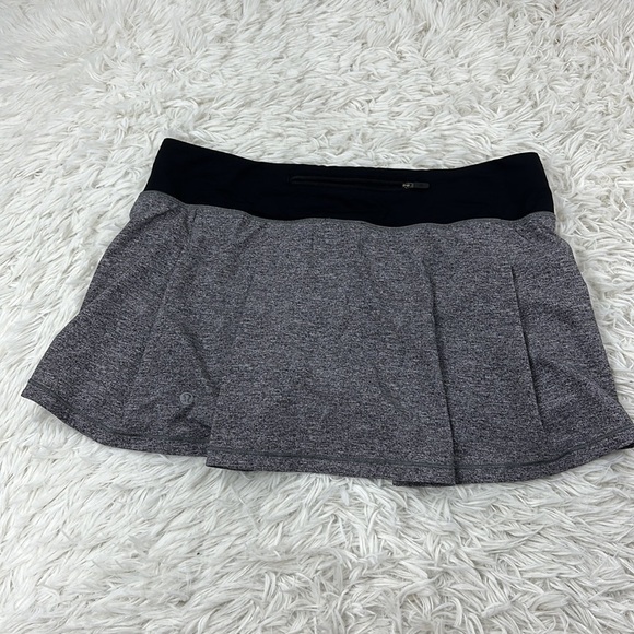 Lululemon Pace Rival Skirt (Regular) *No Panels 13" Heather Lux Multi Black - Picture 6 of 7